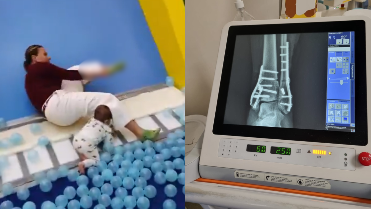 Mujer sufre accidente en juegos infantiles de plaza comercial de la CDMX