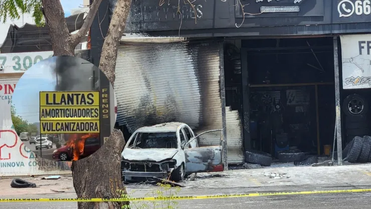 Incendian y vandalizan taller mecánico en La Conquista, en Culiacán. (1).jpg