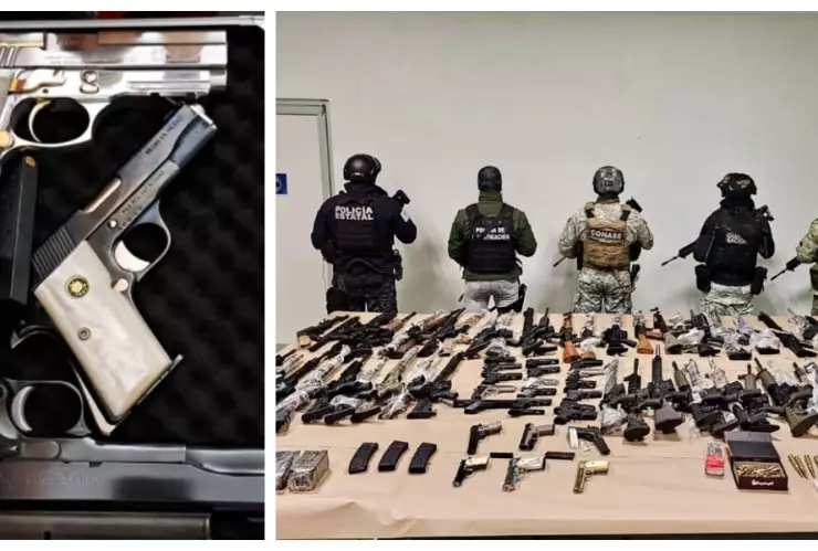 ¡50 metralletas y pistolas con oro! Sedena realiza aseguramiento de drogas y armas en Zacatecas