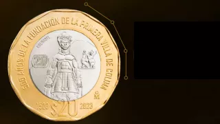 Nueva moneda de 20 pesos