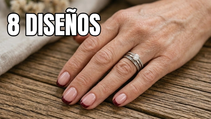 8 diseños de uñas bonitas para señoras que se ven bien en pieles maduras