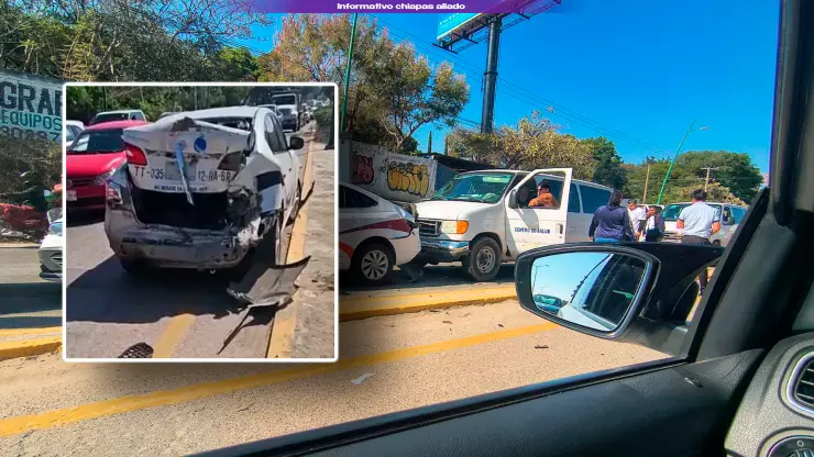 Fuerte accidente paraliza la carretera Tuxtla Gutiérrez - Chiapa de Corzo hoy 17 de enero: lesionados y múltiples unidades involucradas