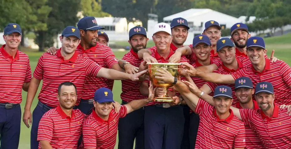 Team USA celebra su campeonato en la Presidents Cup