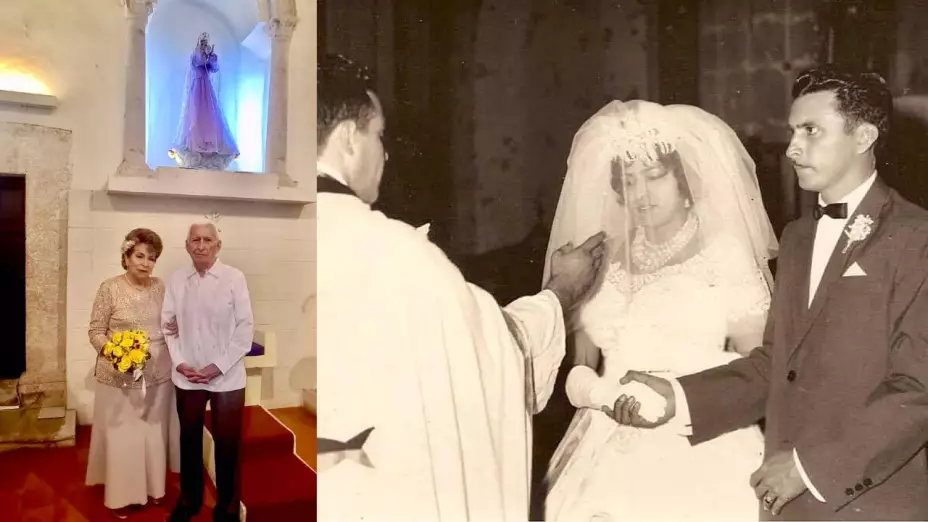 Pareja de abuelitos celebra boda de diamantes, en Yucatán (FOTOS)