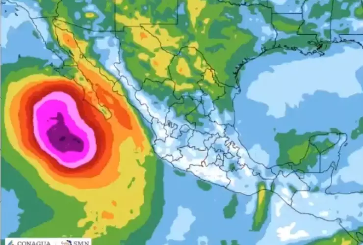 Posible impacto de huracán Hilary en Península de Baja California