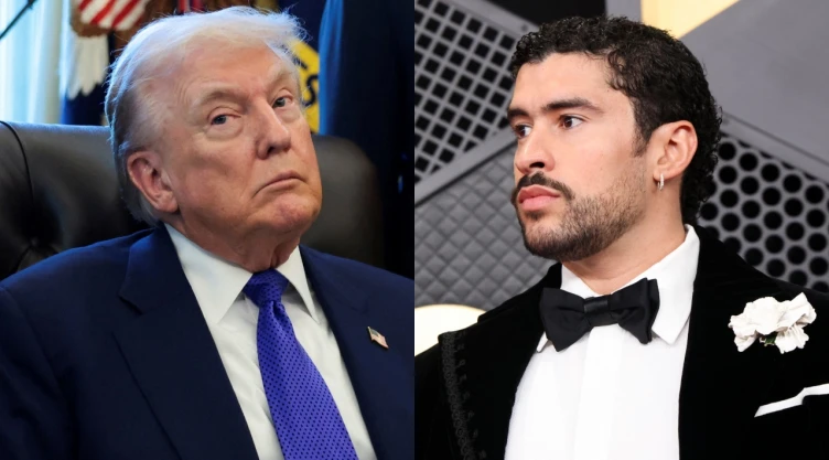 Fotos de Donald Trump y de Bad Bunny.