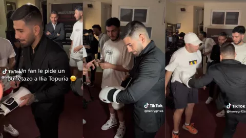 Ilia Topuria le pega a un fanático