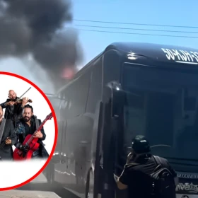 Se incendia autobús de afamada banda en plena carretera: este es el saldo del accidente