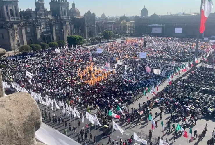 Calles cerradas en la CDMX por Asamblea de Sheinbaum en el Zócalo