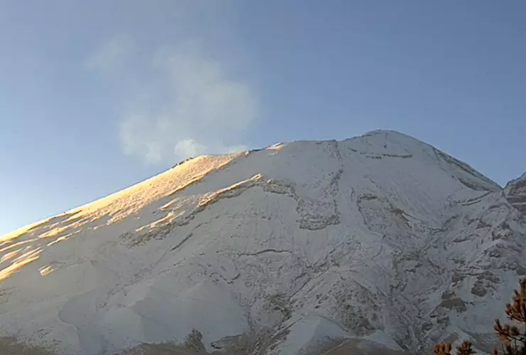 volcán popocatépetl nieve hoy