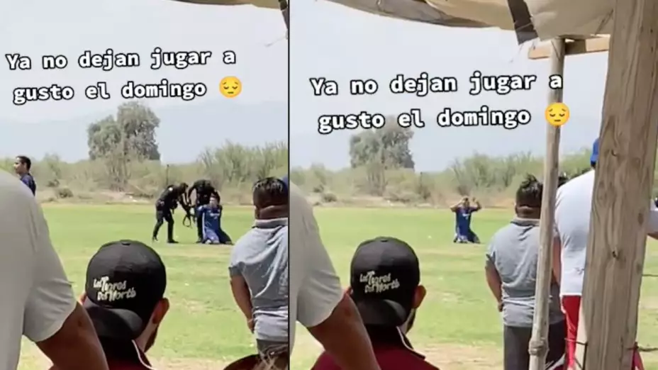 detienen a jugador de futbol en pleno partido en durango se viraliza en tiktok