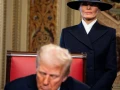 Fotos y momentos destacados de Donald Trump y Melania durante la toma de protesta presidencial.