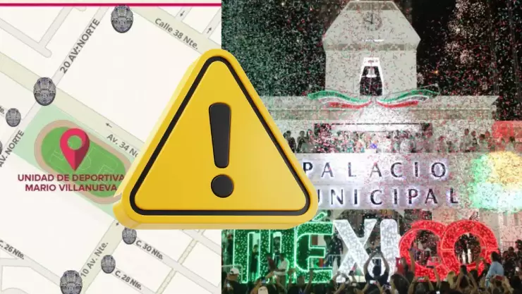 ¡Atención! Calles cerradas en Playa del Carmen HOY, 15 de septiembre por fiestas patrias 2025