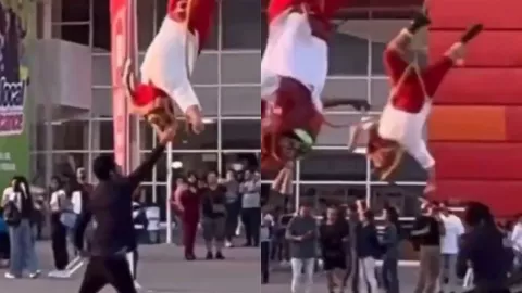 Turista agrede a voladores de Papantla durante presentación en Irapuato