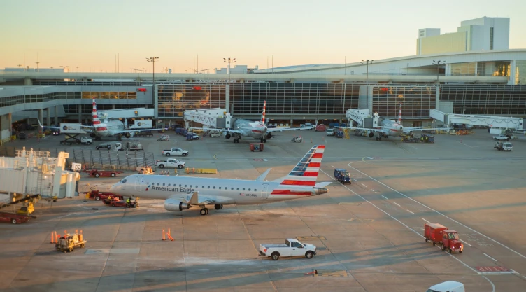 una vista del hermoso aeropuerto en Dallas, TX.