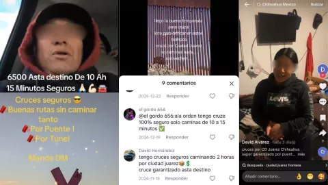 Videos que promocionan cruces ilegales de México a Estados Unidos.