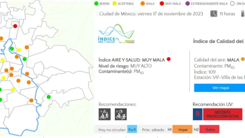 Calidad del aire en la CDMX hoy viernes 17 de noviembre tras el incendio en Tepito