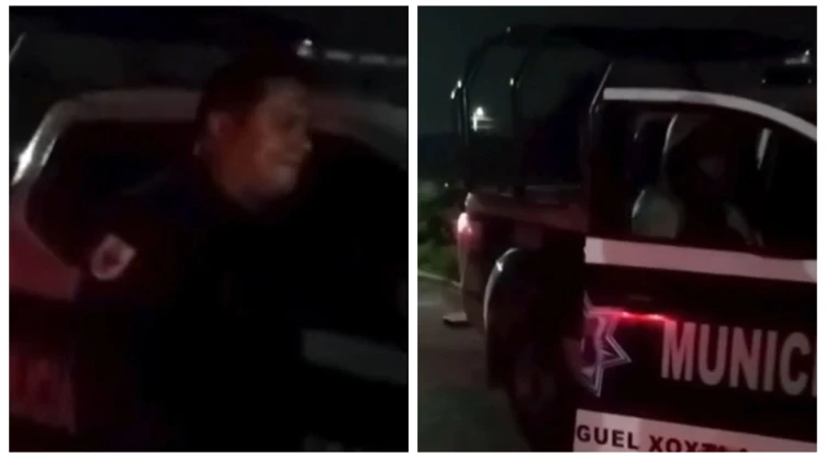 Suspenden policía San Miguel Xoxtla Puebla presunto encuentro íntimo con mujer en patrulla| VIDEO