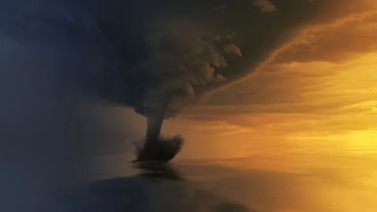 Dos tornados se forman al mismo tiempo sobre el Mar Negro