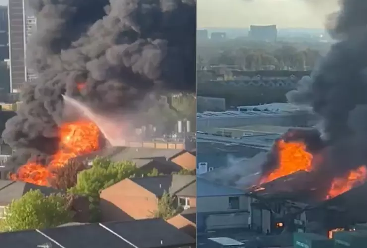 incendio almacen Londres