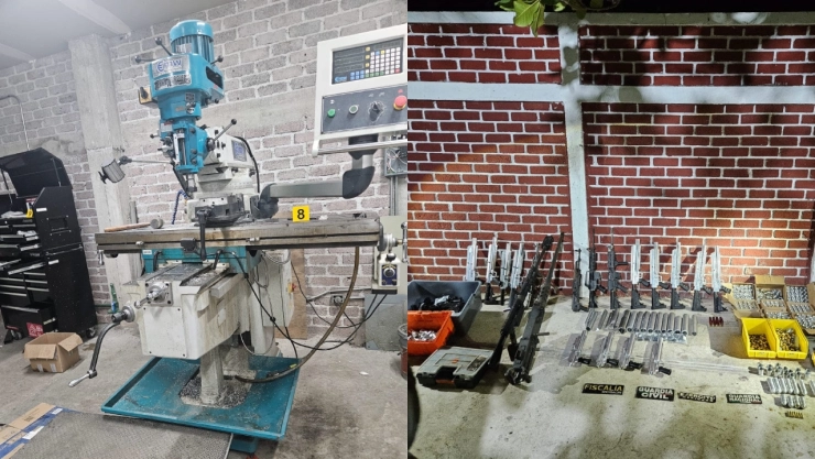 Aseguran taller clandestino para fabricación de armas en Michoacán