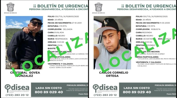 Dos taxistas del Edomex fueron liberados tras ser privados de la libertad.