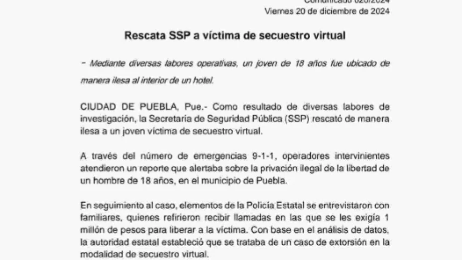 Secuestro virtual