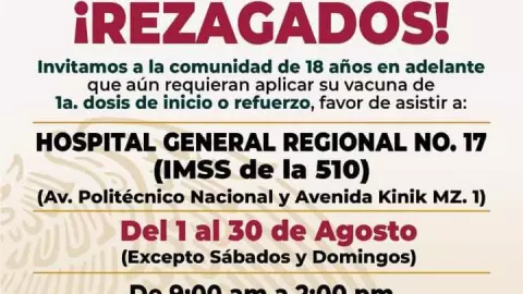 Continúa jornada de vacunación infantil contra Covid-19 en Quintana Roo