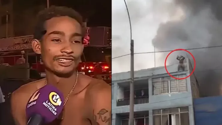 Hombre salva a perritos del fuego
