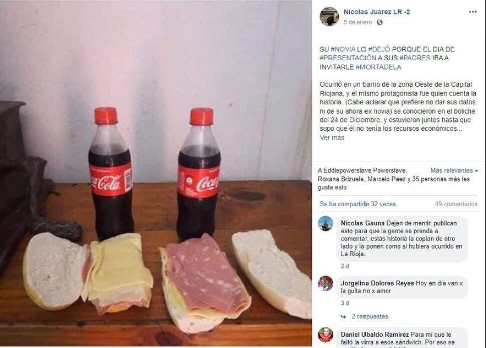 Joven es rechazado al dar en cita tortas de mortadela