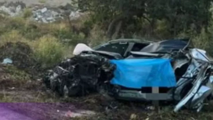 Imagen del DESTRUCTIVO accidente que dejó un vehículo en pérdida total en el municipio de Compostela