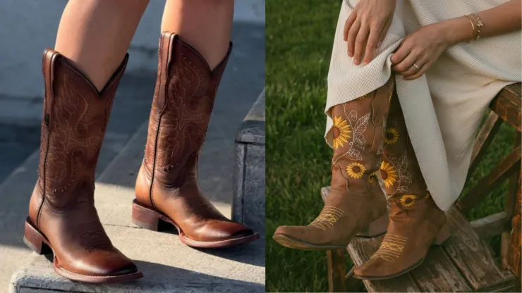 botas vaqueras cafes