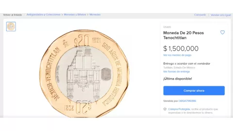 Moneda de 20 pesos en México
