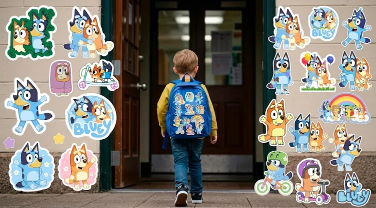4 ideas de stickers de Bluey para decorar la mochila de un verdadero fan de esta caricatura
