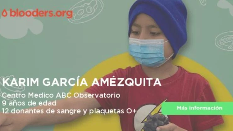 Se solicitan donadores para Karim García Amezquita