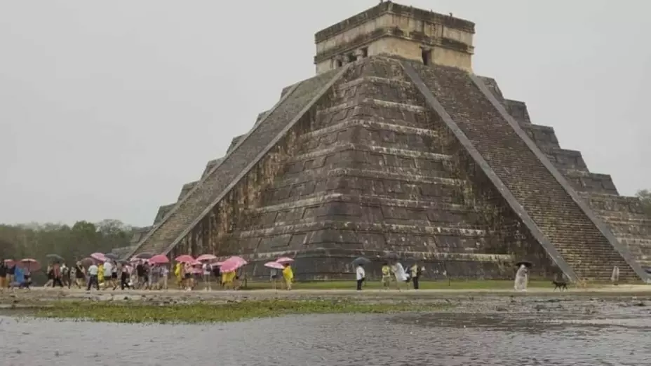Así afectaron las FUERTES LLUVIAS a la zona arqueológica de Chichén Itzá.