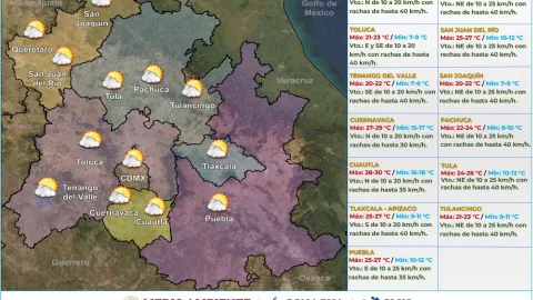 ¡Sin lluvia en la CDMX! Habrá lluvias en Edomex este lunes
