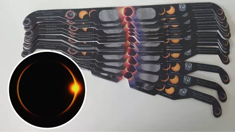 Lentes para ver el eclipse solar en Mazatlán