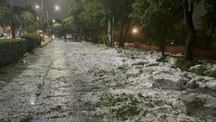 Imágenes del granizo en CDMX del 30 de agosto