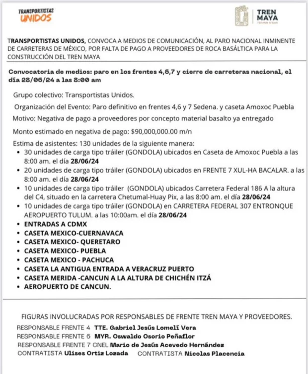 Paro de transportistas