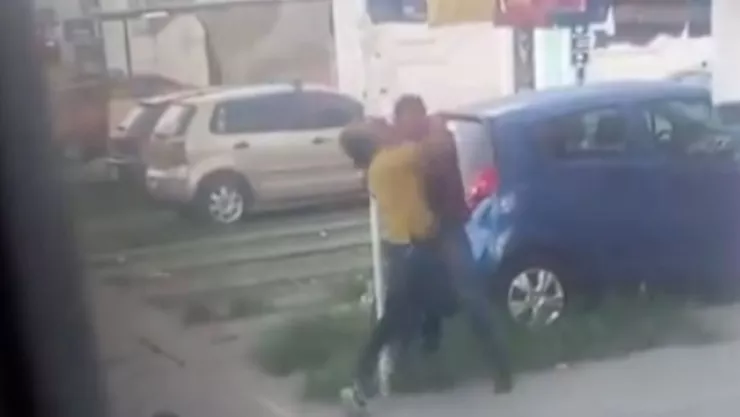 pelea de chóferes de ruta Lagos de Puente Moreno