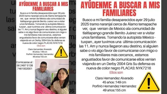 Pareja reportada como desaparecida en CDMX fue hallada sin vida en un río de Puebla