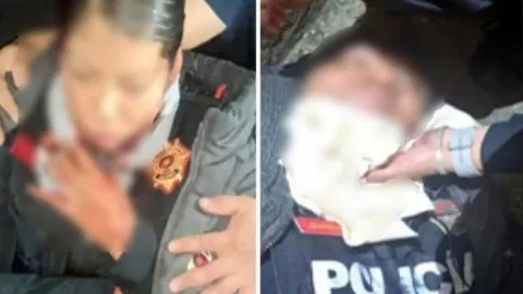 Policía es atacada en el cuello con un cuchillo por su jefe en supermercado en la Ciudad de México