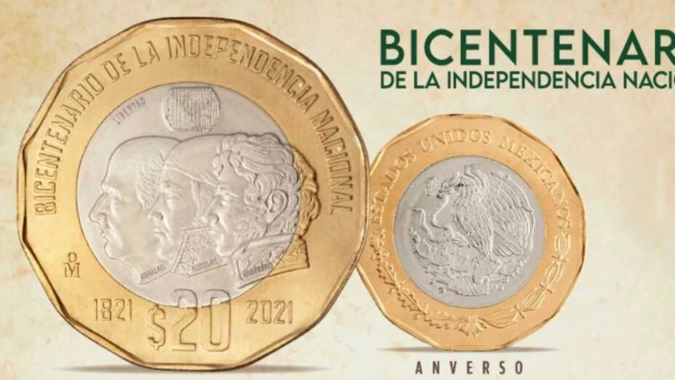 Moneda de 20 pesos bicentenario se vende en 10,000,000