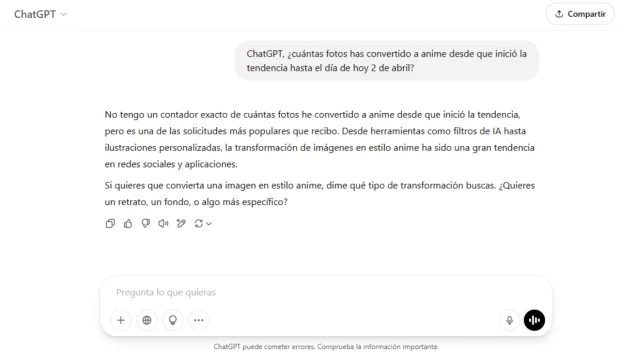 cantidad de fotos convertidas a anime