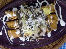 Flautas en salsa de habanero