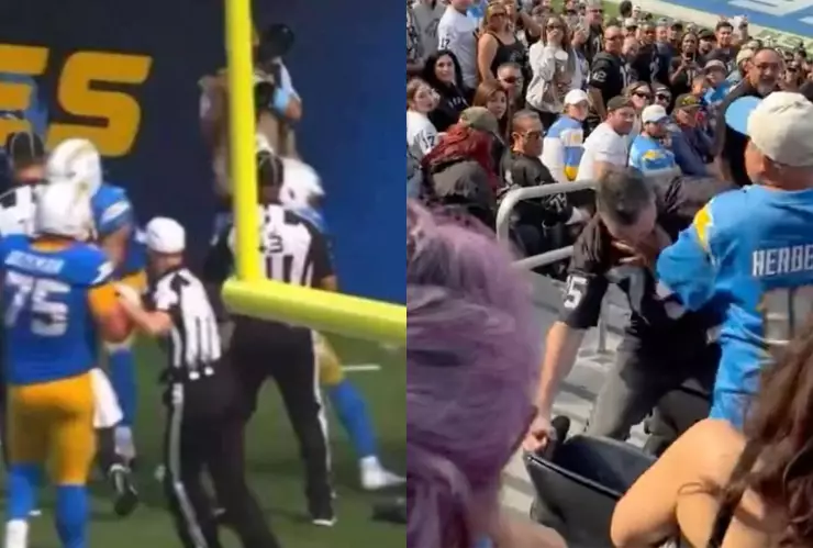 Fans de Raiders y Chargers a los golpes; pleito entre los jugadores de la NFL.jpg