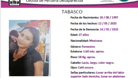 Dabdy Amayrani desaparecida Tabasco