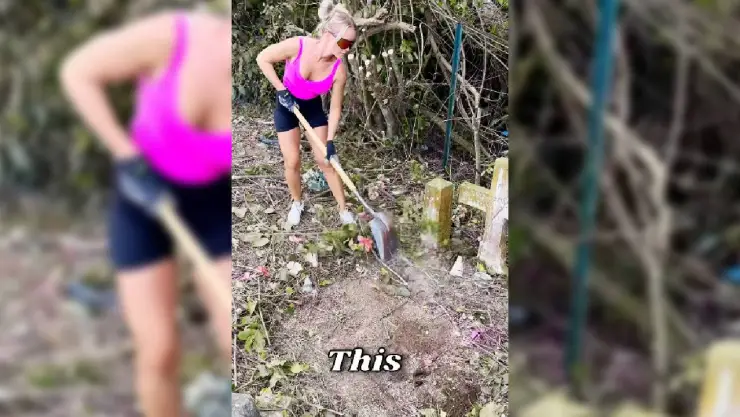Influencer gana fama por limpiar tumbas abandonadas y baños públicos