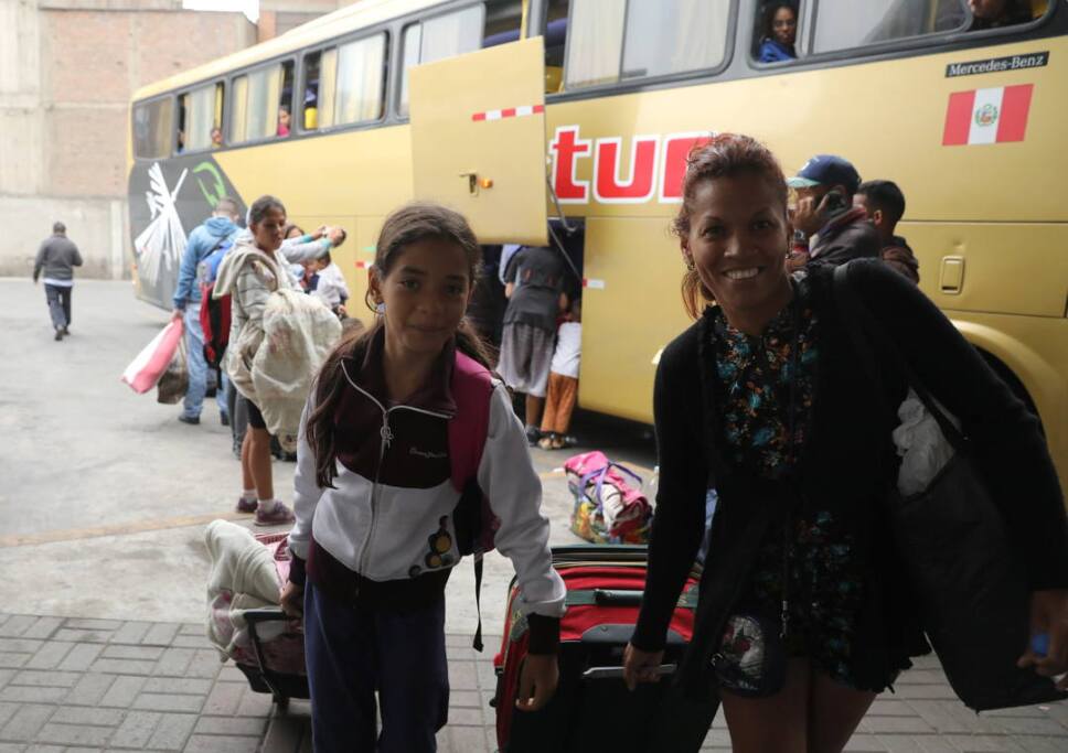 inmigrantes venezolanos camiones ecuador